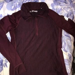 Adidas maroon half zip